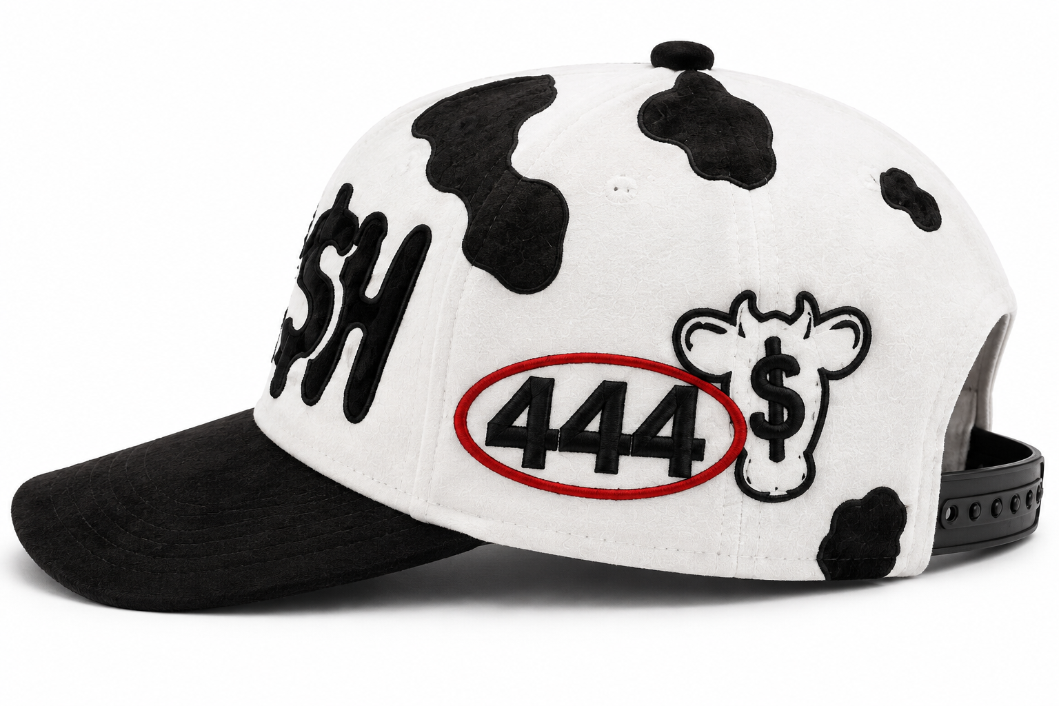 Ca$h Cow Suede Snapback - White