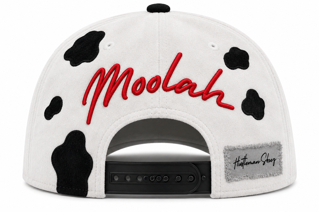Ca$h Cow Suede Snapback - White